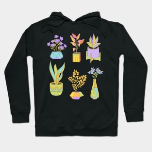 Cute Funky House Plants Illustration Hoodie